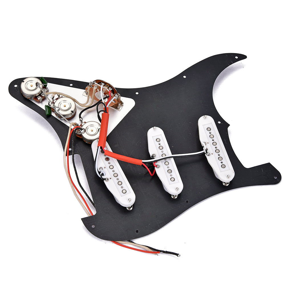 Prewired-Loaded SSS Pickguard Alnico V Pickups for Strat Guitar