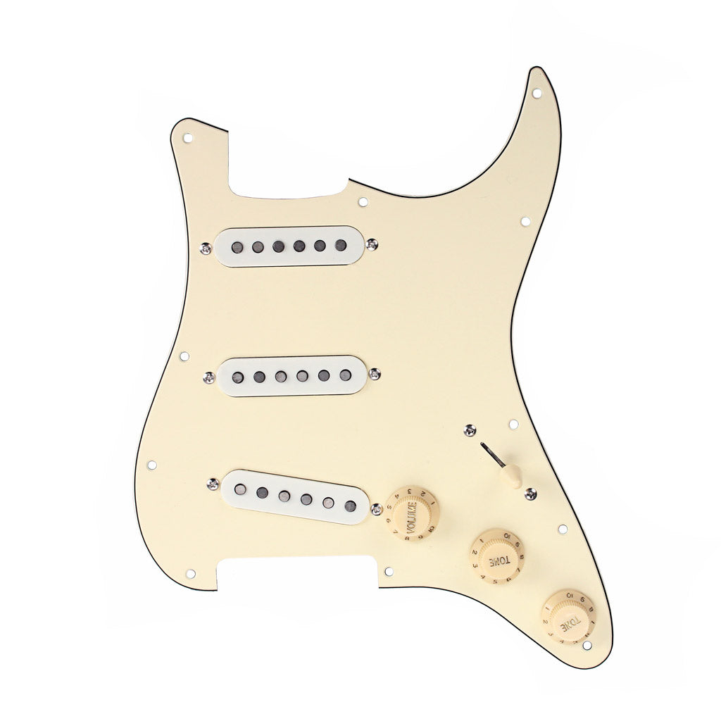 Prewired-Loaded SSS Pickguard Alnico V Pickups for Strat Guitar