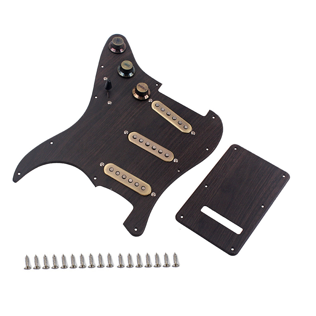 Prewired-Loaded SSS Pickguard Alnico V Pickups for Strat Guitar