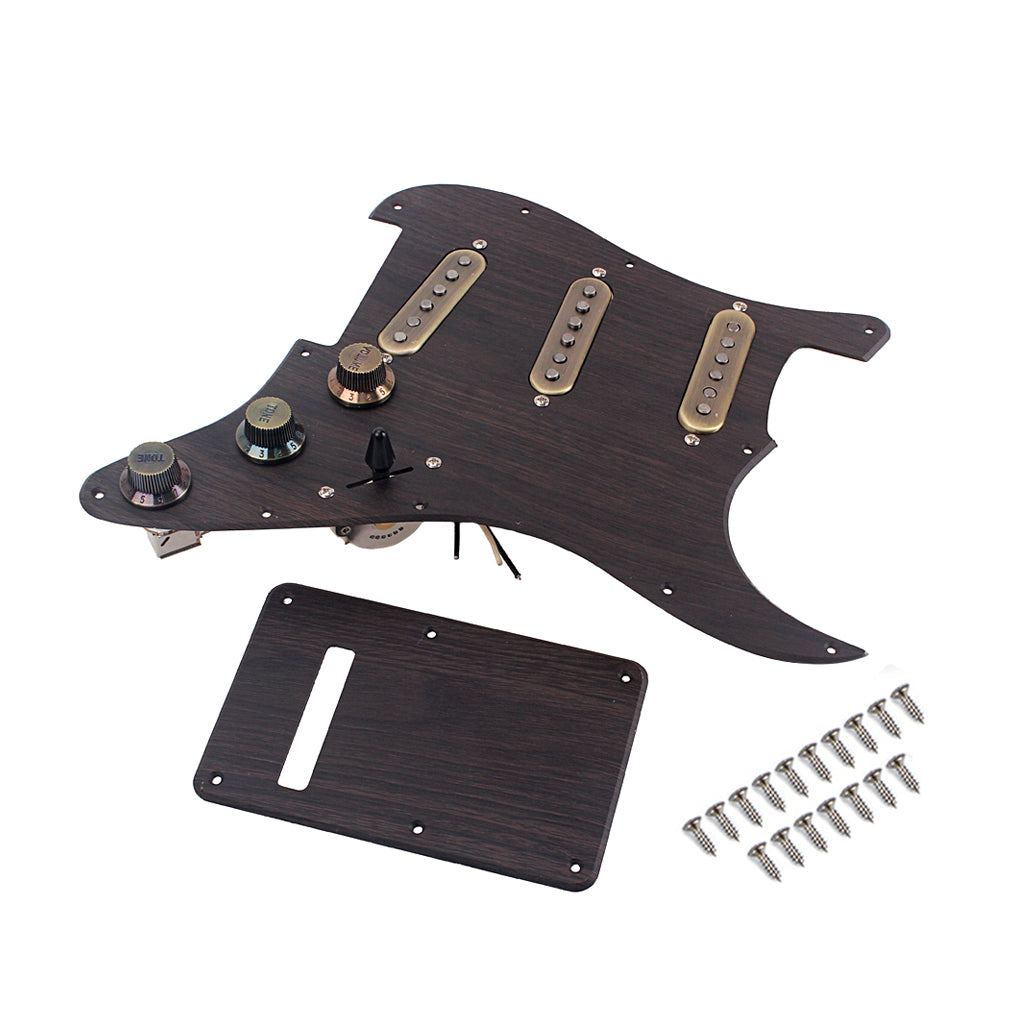 Prewired-Loaded SSS Pickguard Alnico V Pickups for Strat Guitar