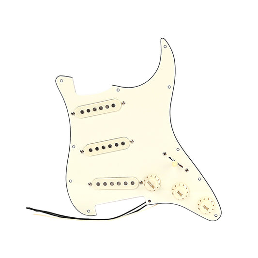 Cream 3 ply 11 Holes Single Coil Pickup SSS Electric Guitar Loaded Prewired Pickguard Scratch Plate for Strat ST Electric Guitars Replacement Parts