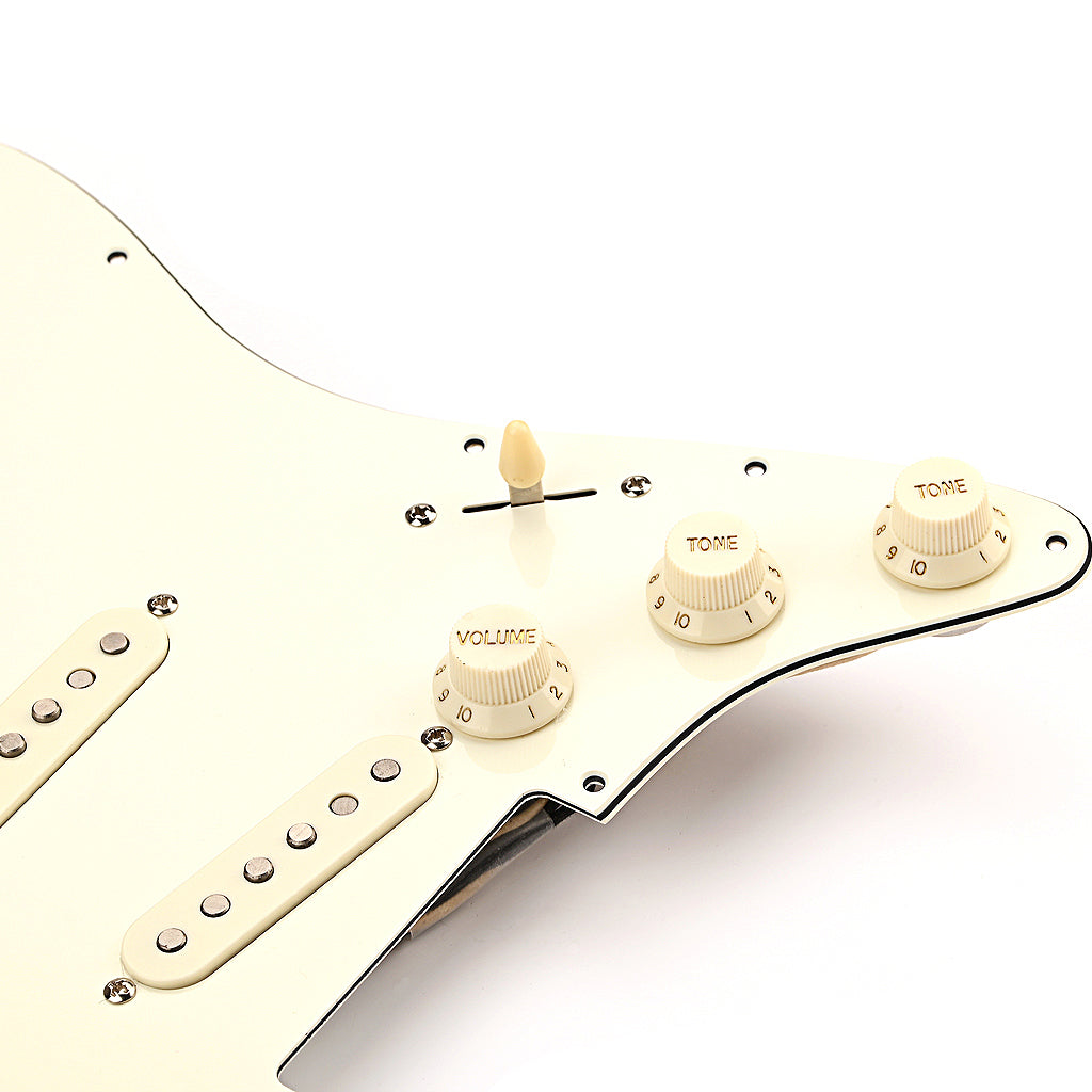 Cream 3 ply 11 Holes Single Coil Pickup SSS Electric Guitar Loaded Prewired Pickguard Scratch Plate for Strat ST Electric Guitars Replacement Parts