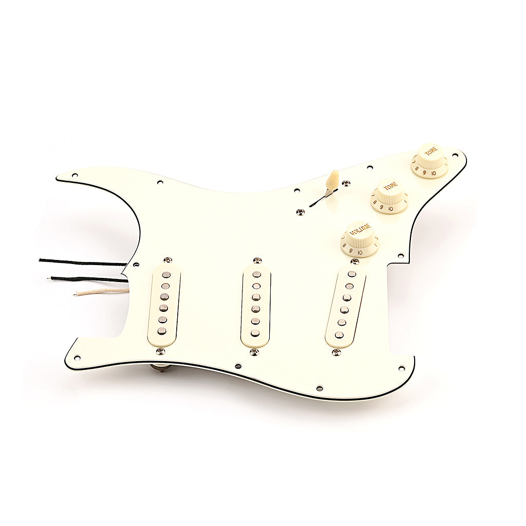 Cream 3 ply 11 Holes Single Coil Pickup SSS Electric Guitar Loaded Prewired Pickguard Scratch Plate for Strat ST Electric Guitars Replacement Parts