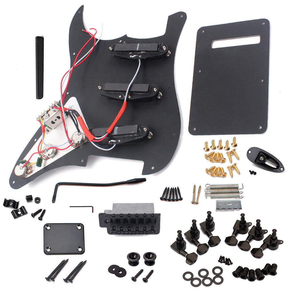 Electric Guitar Kit ST Style Full Accessories Kit BLACK