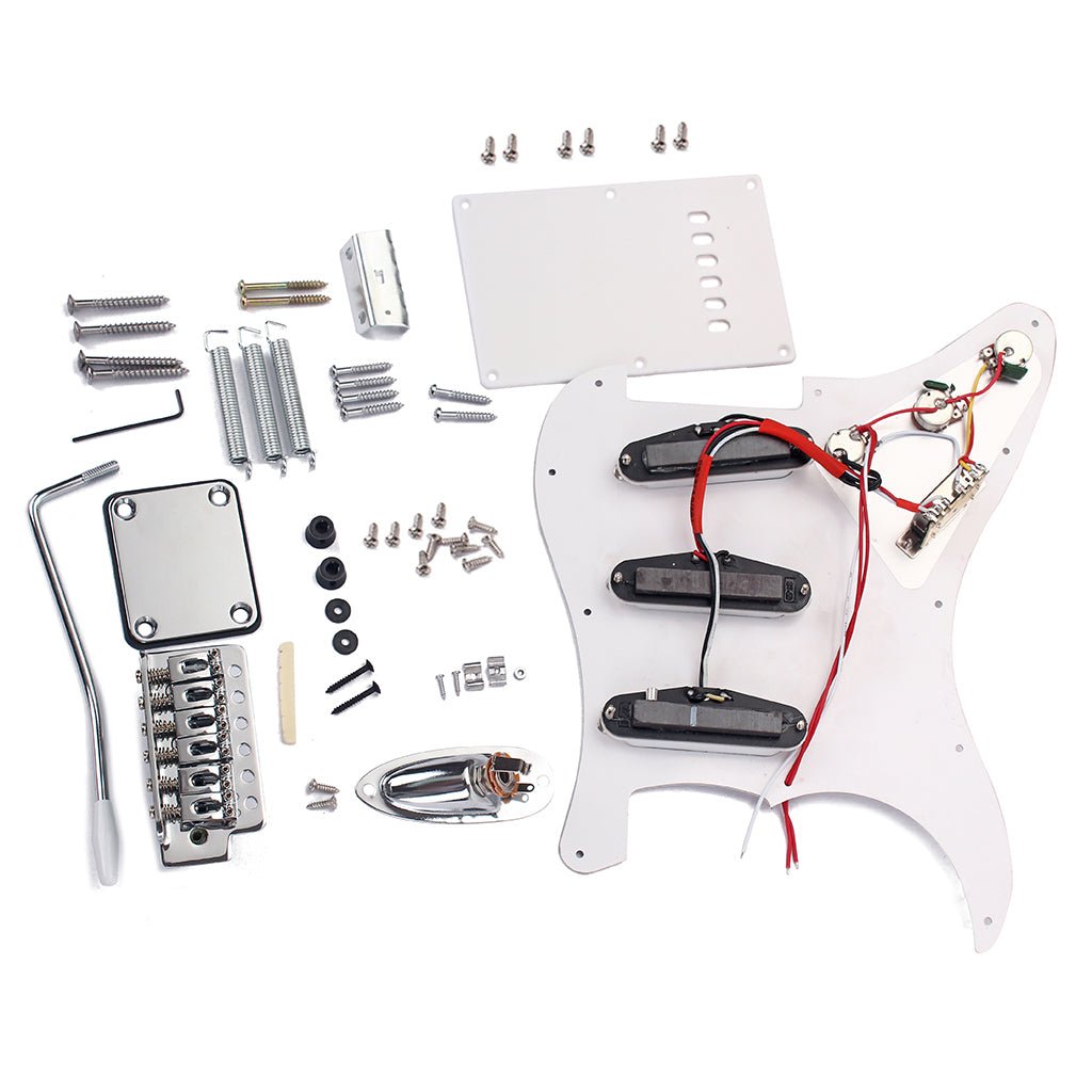 Electric Guitar Kit ST Style Full Accessories Kit White