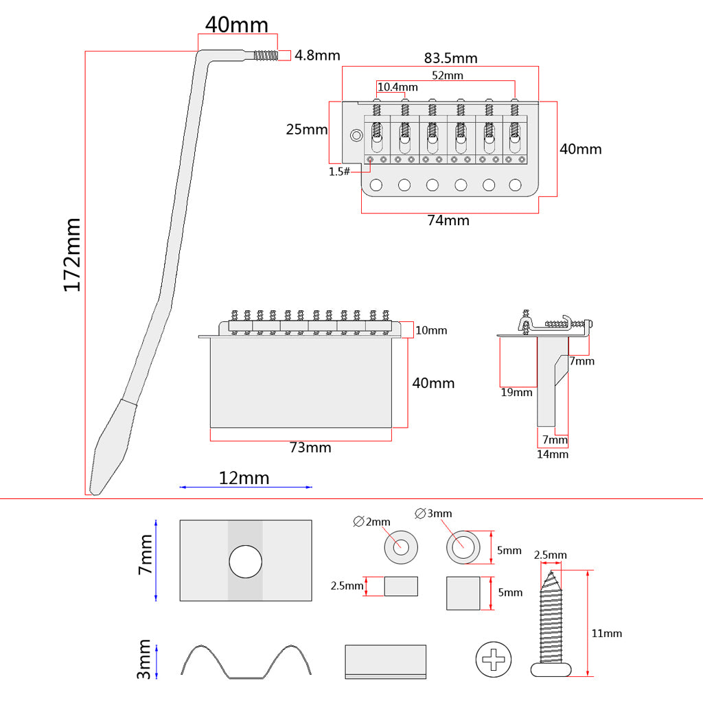 Electric Guitar Kit ST Style Full Accessories Kit White