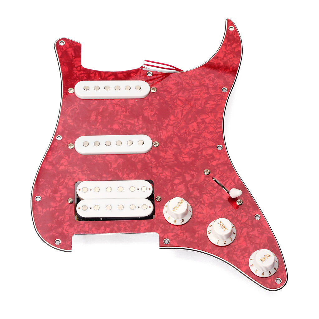 High Quality Electric Guitar Pickguard 3-ply SSH Loaded Prewired Humbucker Pickguard Pickups Set for Guitar