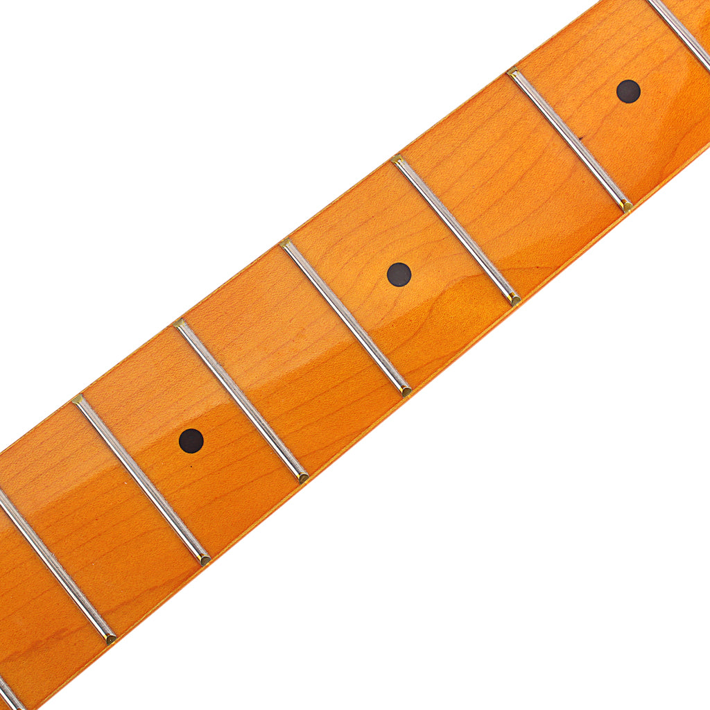 Electric JB Bass Guitar Neck yellow Replacement Maple Wood 21 Fret Repair parts