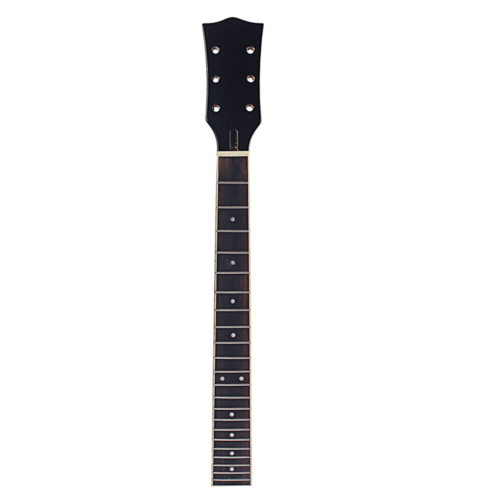 Electric Guitar Neck Maple Rosewood 22 Fret Black for Gibson Les Paul Parts