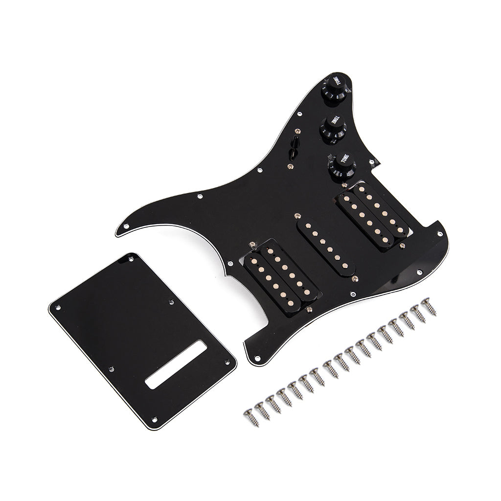 Prewired-Loaded Black Pickguard Humbuckers set  for HSH Guitar