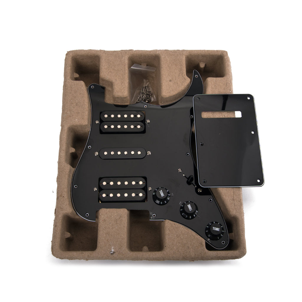 Prewired-Loaded Black Pickguard Humbuckers set  for HSH Guitar