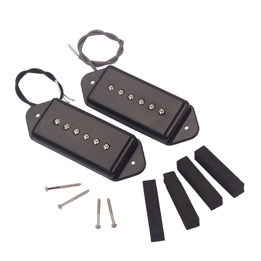 P-90 Gibson Dog Ear HUM-CANCELLING Pickup Set - P90 BLACK