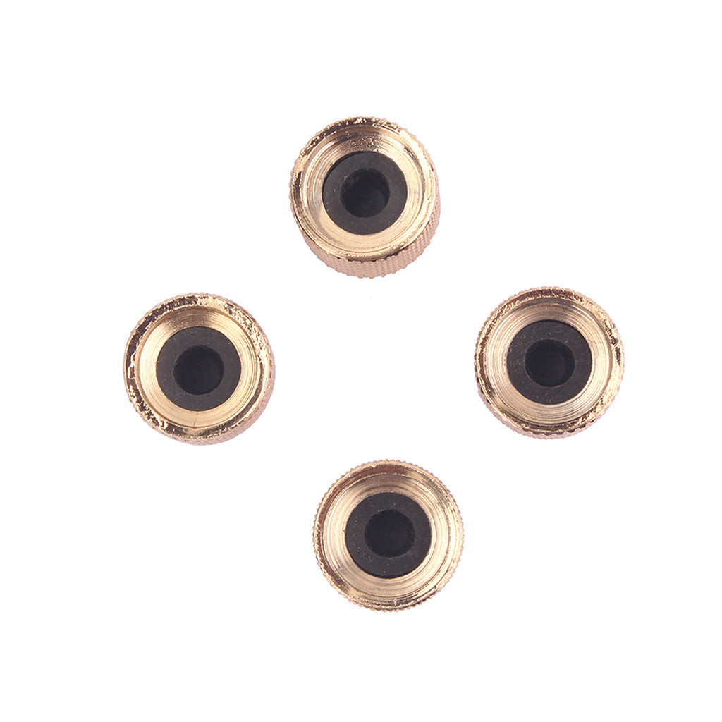 Metal Dome Tone Tunning Knob with Hexagon Screws Lock Volume Control Buttons for Electric Guitar Bass Gold