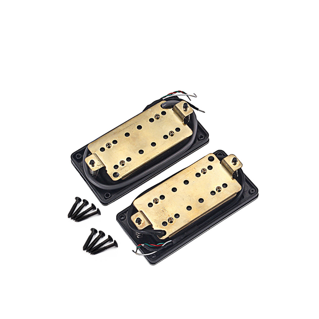 2Pcs Black Pearl Guitar Pickups Ceramic Magnets Electric Guitar Double Coil Humbucker Pickups