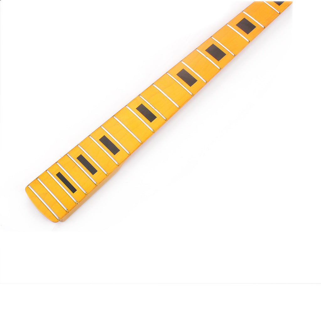 OGdni Electric Bass Guitar Neck yellow Replacement Maple Wood 21 Fret Repair parts