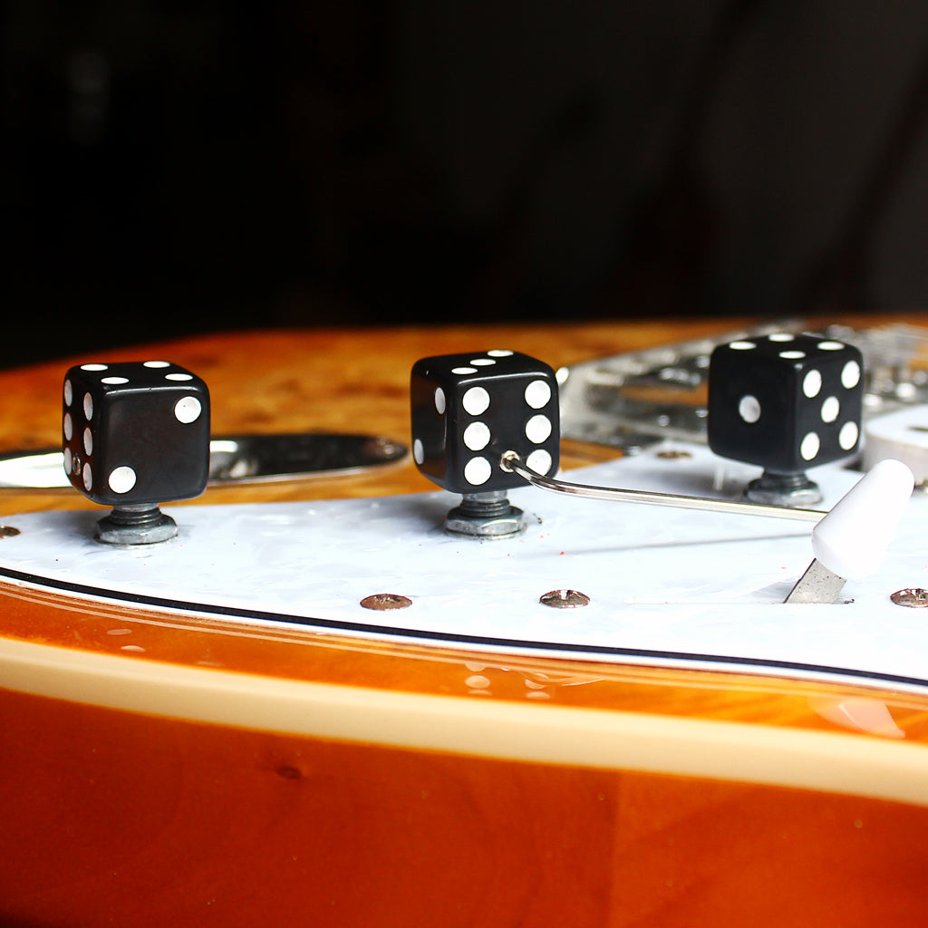 4  Dice Control Knobs Fit Split Shaft Gibson Gretsch Fender guitars