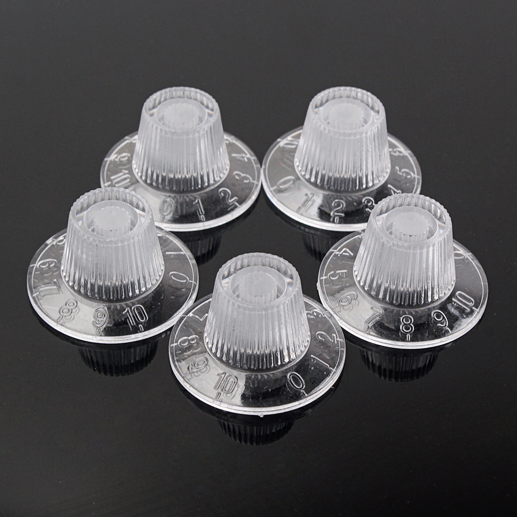 Guitar Amplifier Knobs AMP Black&Silver Skirted Volume Tone Control 1V2T/2T2V/5pcs