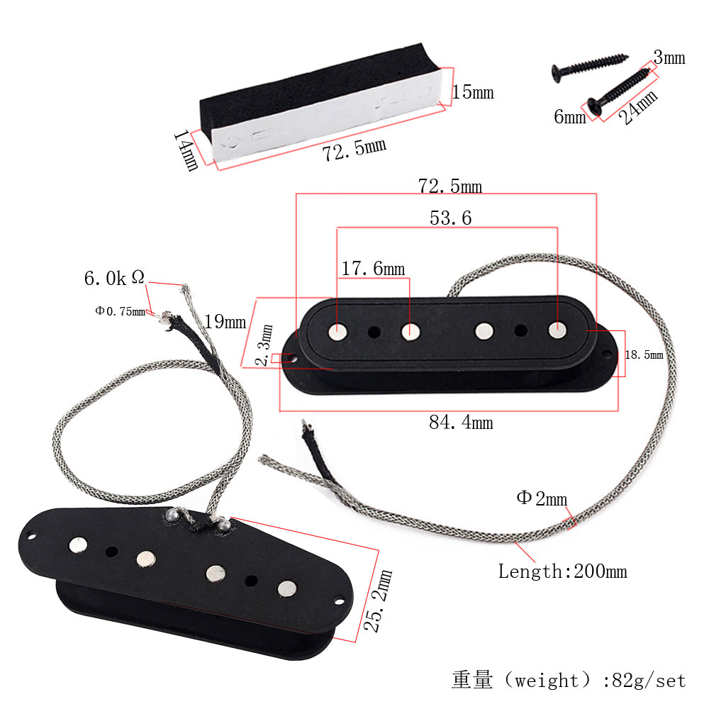 4strings  Alnico 8  bass guitar pickup