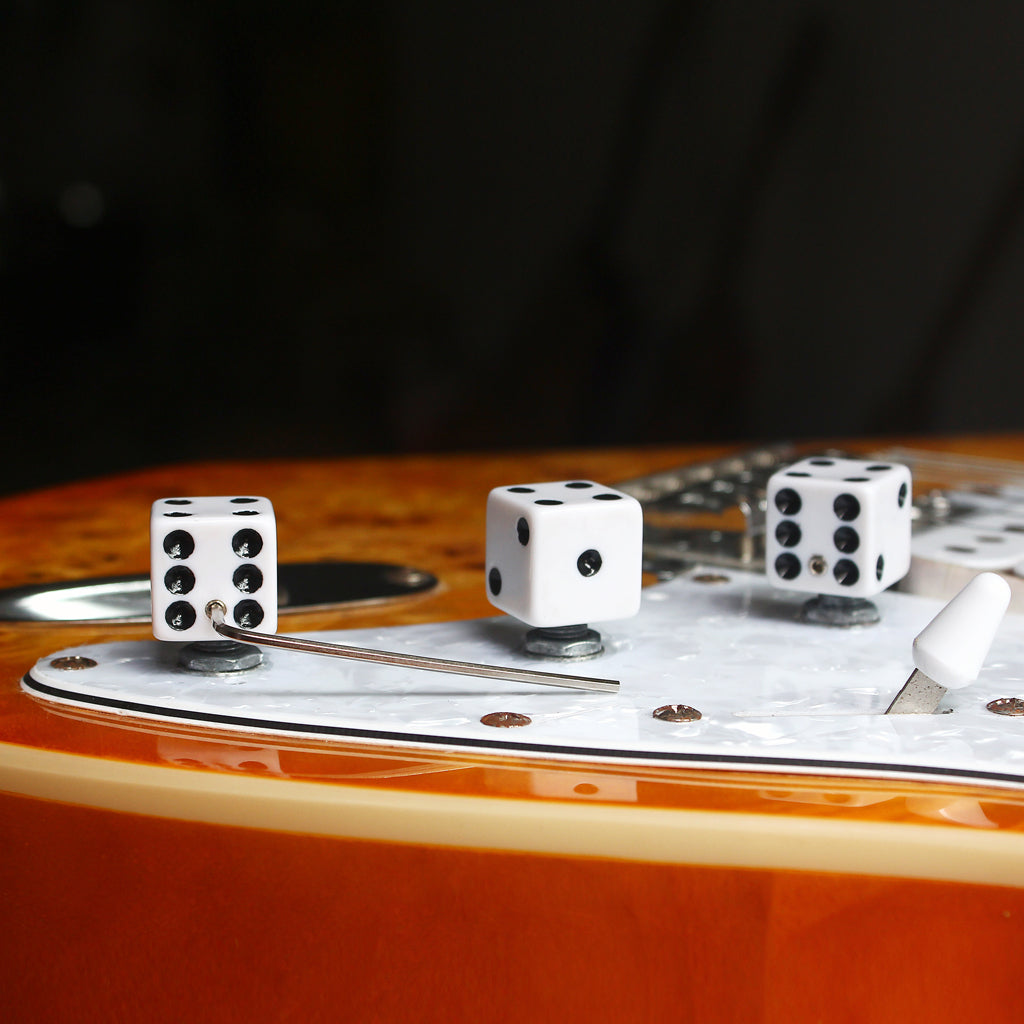 4  Dice Control Knobs Fit Split Shaft Gibson Gretsch Fender guitars