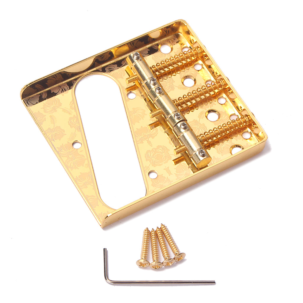 guitar bridge GOLD color 6 brass saddles vintage tl guitar bridge