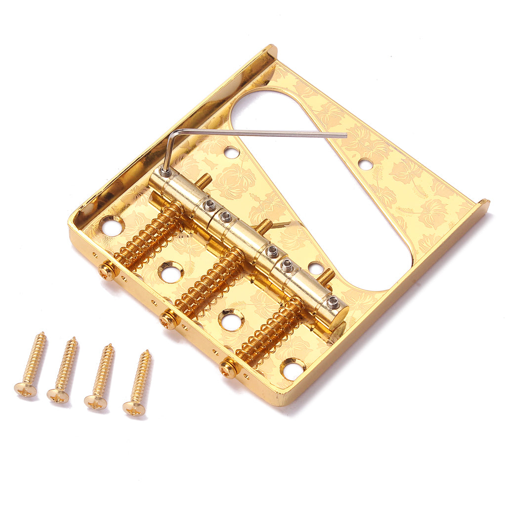 guitar bridge GOLD color 6 brass saddles vintage tl guitar bridge