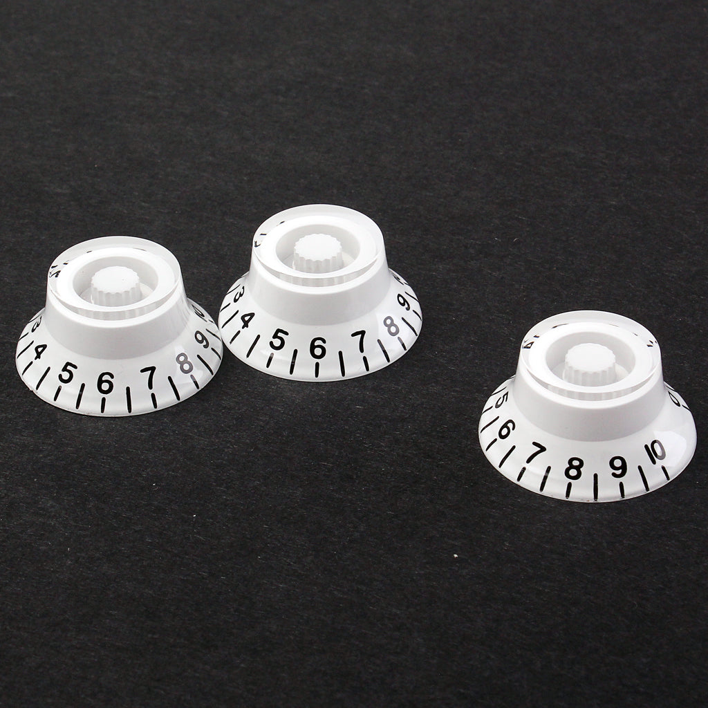 3 New White Electric Guitar Speed Knobs For  ST  Les Paul