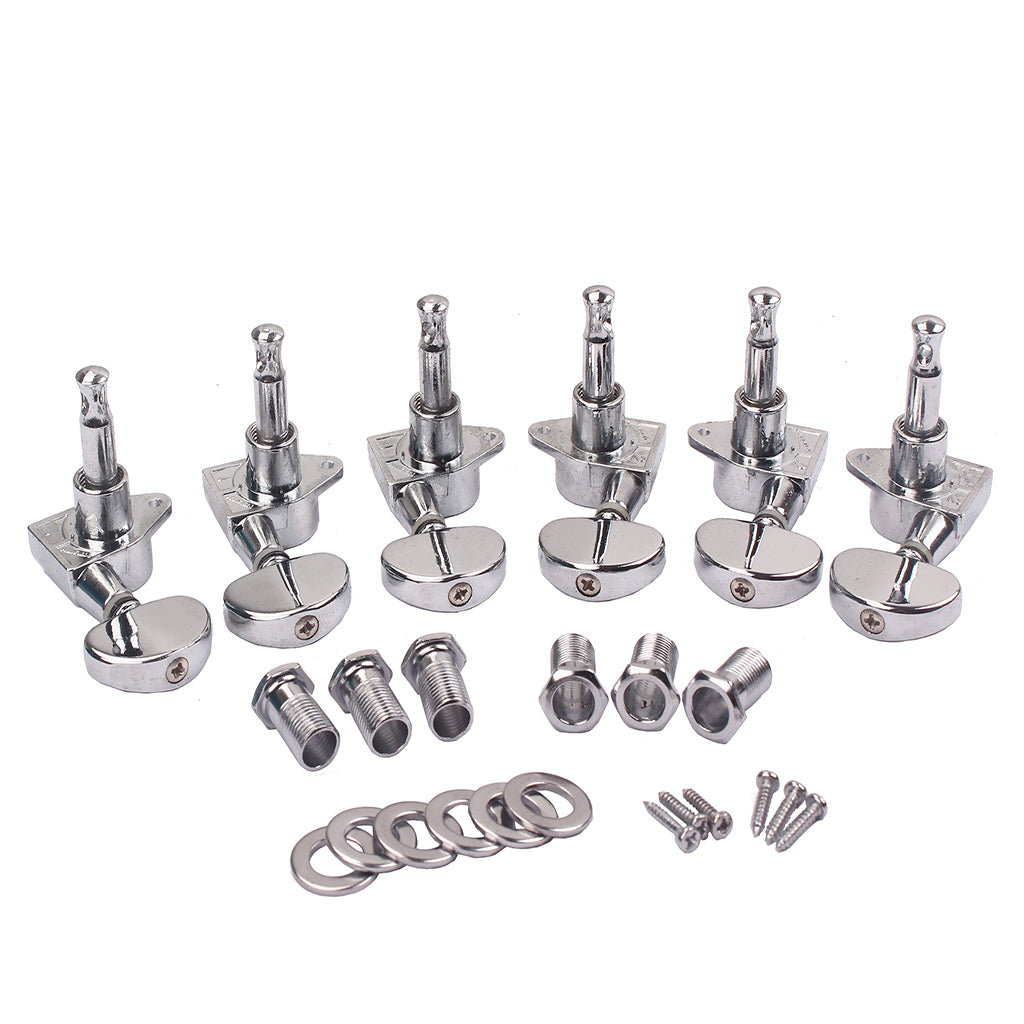 Guitar Parts Tuning Pegs 3L3R Heavy Duty Guitar Tuning Keys Pegs Machine Heads Closed Gear