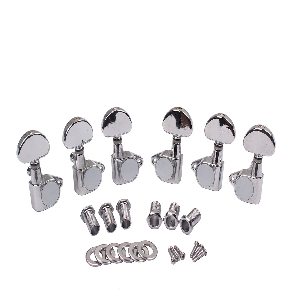 Guitar Parts Tuning Pegs 3L3R Heavy Duty Guitar Tuning Keys Pegs Machine Heads Closed Gear