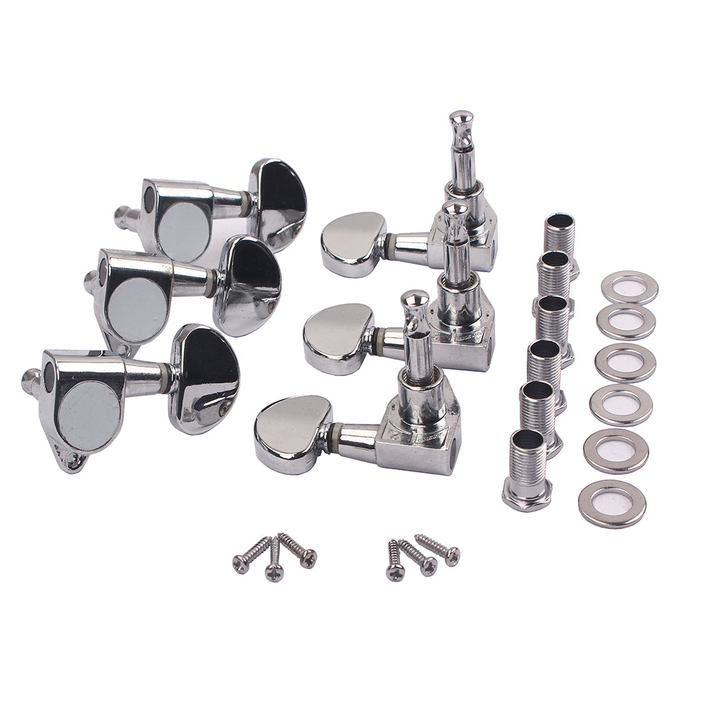 Guitar Parts Tuning Pegs 3L3R Heavy Duty Guitar Tuning Keys Pegs Machine Heads Closed Gear