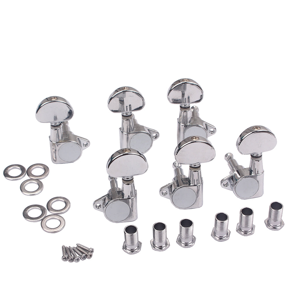 Guitar Parts Tuning Pegs 3L3R Heavy Duty Guitar Tuning Keys Pegs Machine Heads Closed Gear