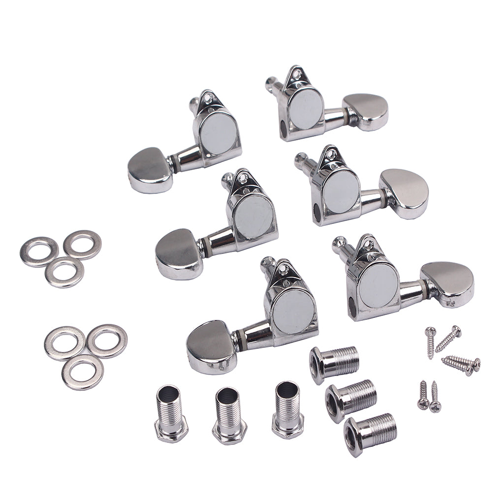 Guitar Parts Tuning Pegs 3L3R Heavy Duty Guitar Tuning Keys Pegs Machine Heads Closed Gear