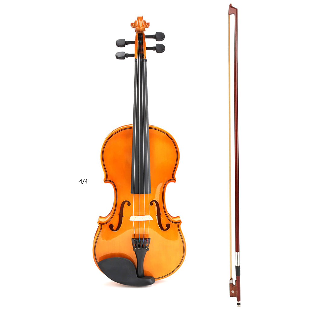 4/4 Full Size Basswood Violin With Bow Case and Rosin For Violin Beginner