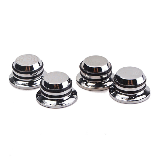 4 Pieces Chrome Plated Speed Control Dome Knob for Electric Guitar Silver