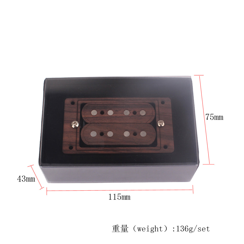 hand wound Humbucker set, wood and fiber four strings pickup for cigar box guitar