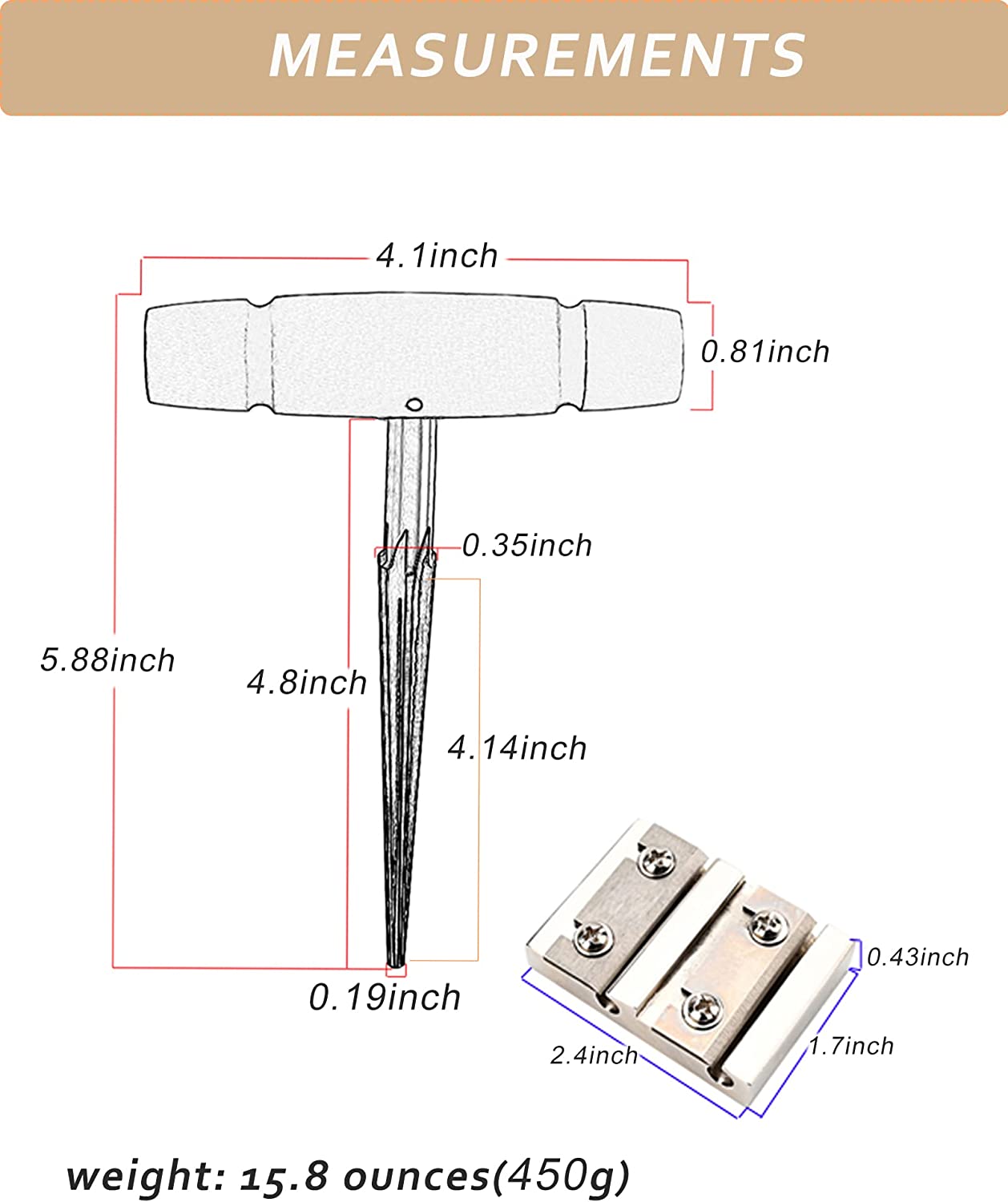 Violin Tuning Peg Reals Shaver & Reamer Set, Enlarged Shaving Tools for 3/4-4/4 Size Violin Pegs Real, Tapered 4-Fluted Pin Hole Reamer, Violin Making Kit for Luthier