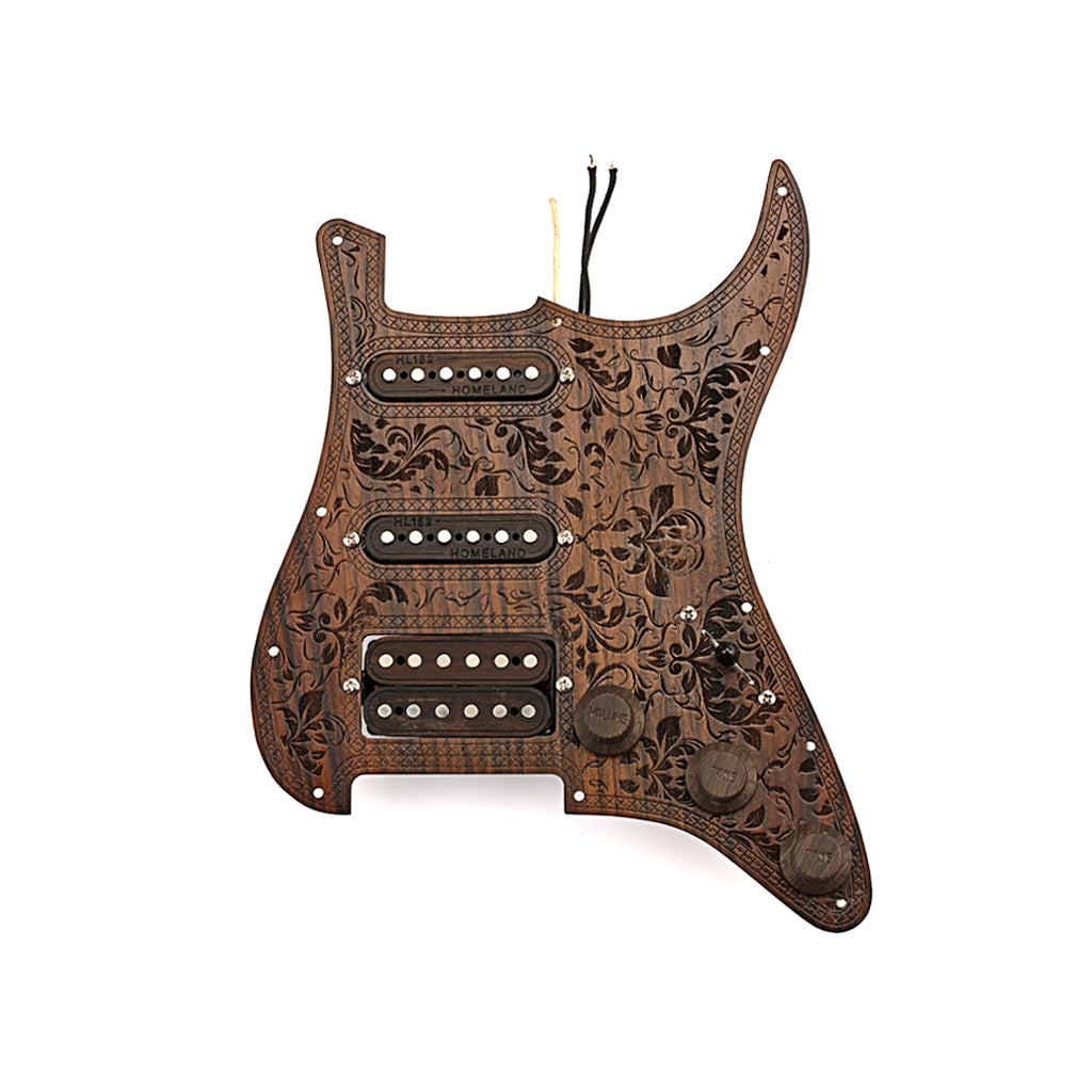 Prewired-Loaded SSH maple wood Pickguard HomeLand Pickups  for Strat Guitar