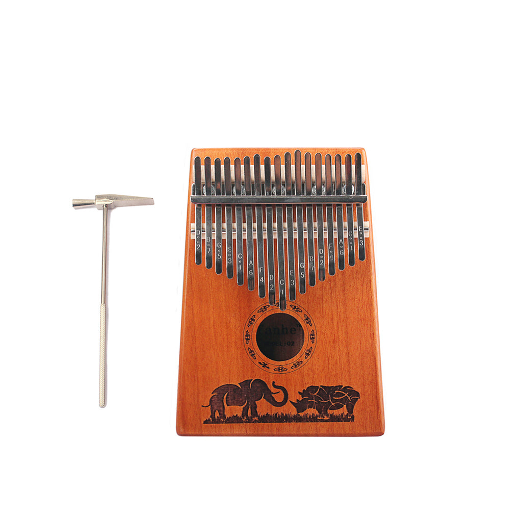 17 Key Mahogany Kalimba Finger Thumb Piano FANHE Gift Craft