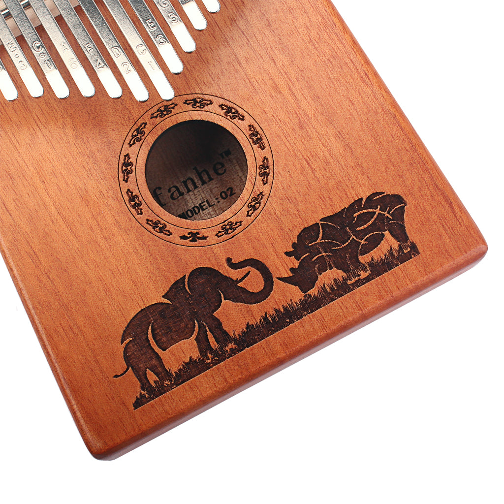 17 Key Mahogany Kalimba Finger Thumb Piano FANHE Gift Craft