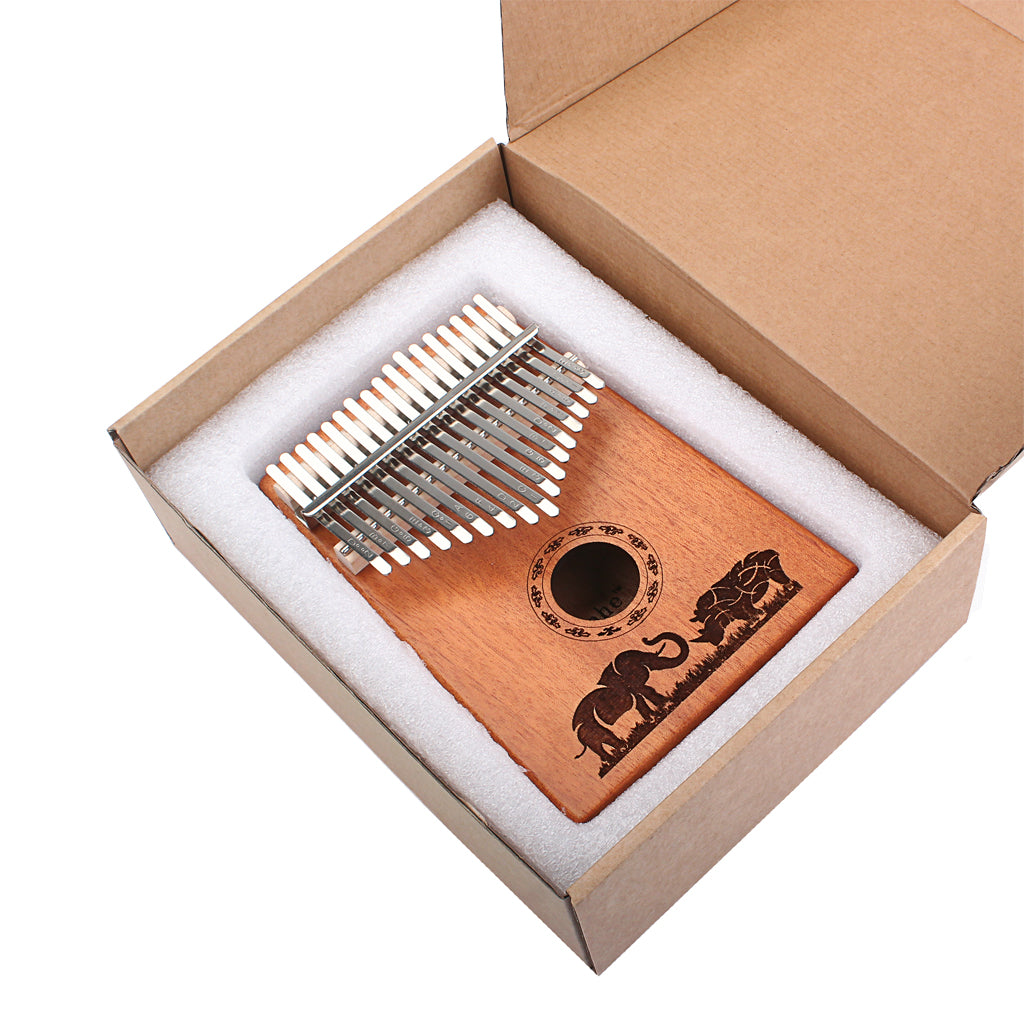 17 Key Mahogany Kalimba Finger Thumb Piano FANHE Gift Craft