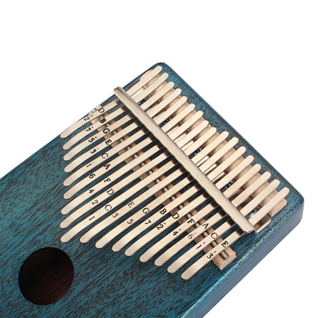 17 Key Mahogany Kalimba Finger Thumb Piano Mbira Gift Craft Blue