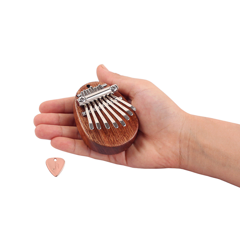 8 Key Mini Kalimba African  Wood Mahogany Thumb Piano Finger