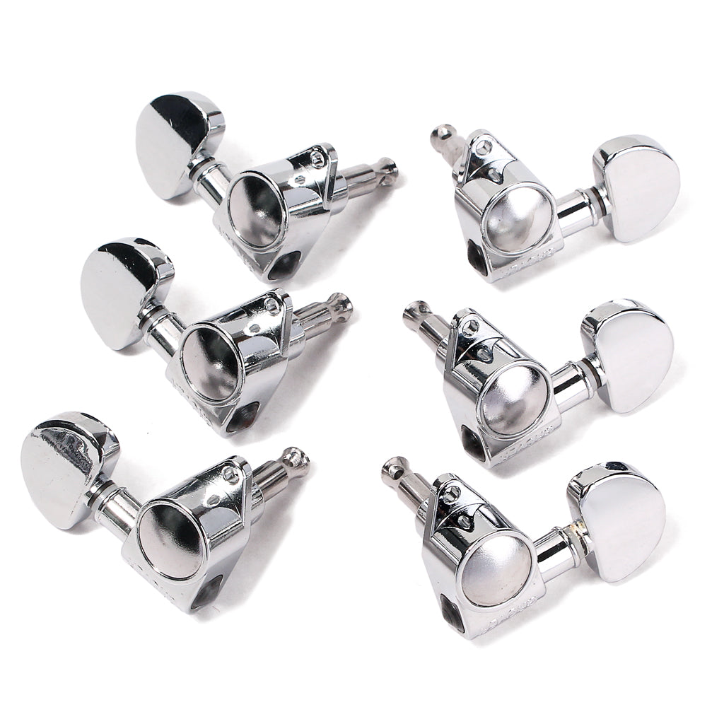 NEW GROVER Chrome/Black/Gold Guitar Tuning Pegs 3L+3R head machine Guitar Parts